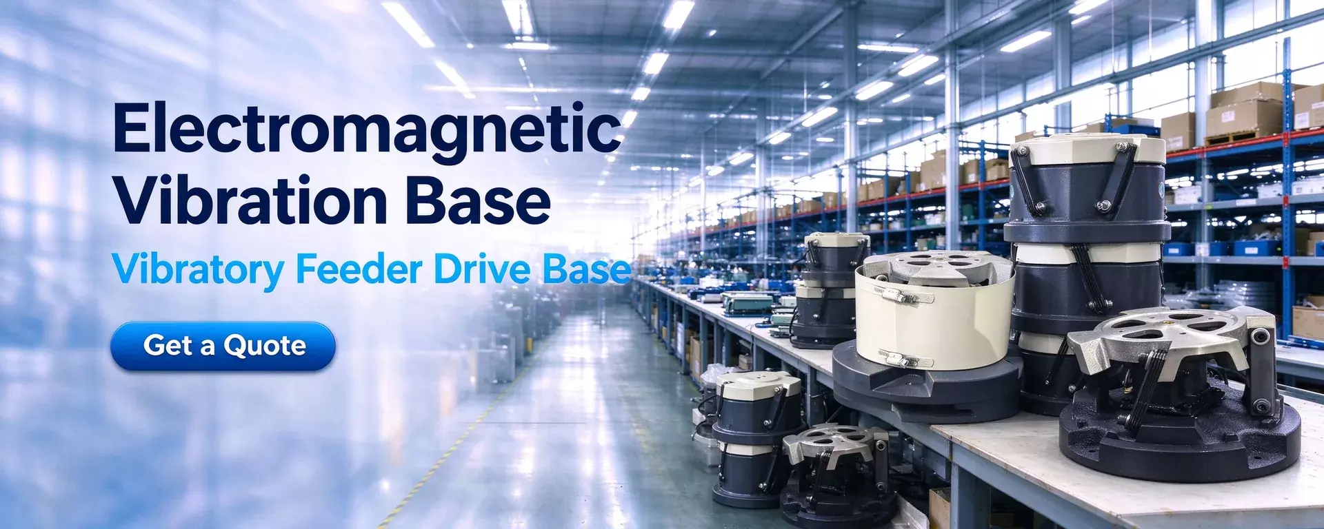 Electromagnetic vibration base, Vibratory feeder drive base