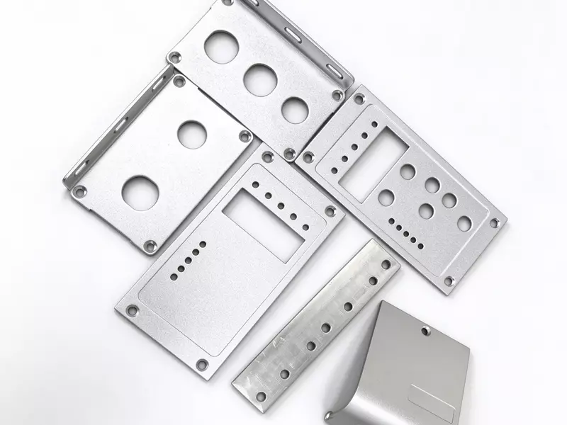 Silver Anodized CNC Aluminum Front Control Panels